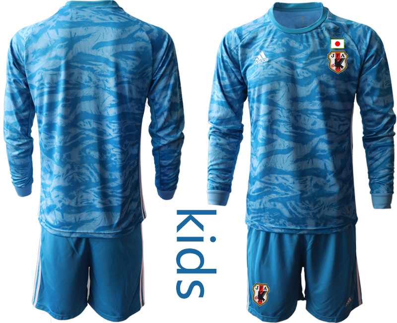 Cheap Youth 2020-2021 Season National team Japan goalkeeper Long sleeve blue Soccer Jersey
